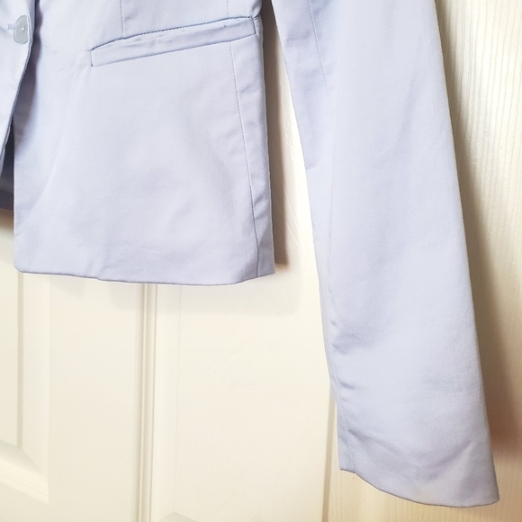 RW&CO light ice blue classic cotton blazer jacket size 2 fits XS pastel - Picture 3 of 16